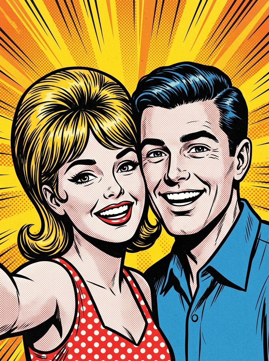 Koppel in pop-art