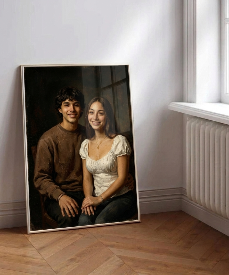 Olieverf, kunstwerk van Emma & Daan